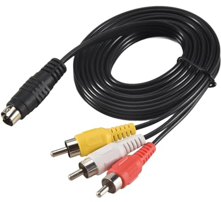 Diheohg 1,5 m 4,9 ft 3 maschio a 4 pin S-Video maschio TV PC cavo di conversione