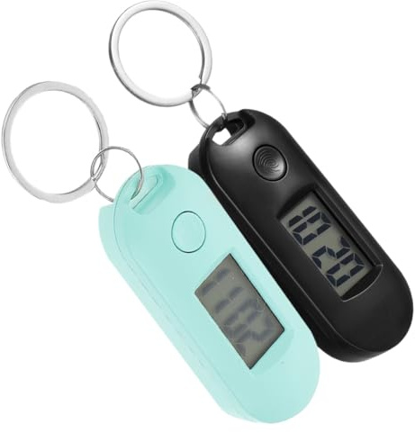 WESIEVYA Montres Numériques Porte-Clés pour Étudiants 2Pcs, Design Créatif en Plastique Léger, Facile à Suspendre à Sac ou Ceinture, pour Examens