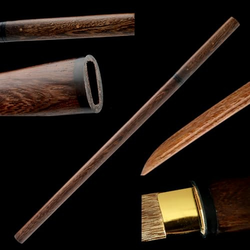 Espada recta de madera,bokken hecho a mano,hoja de palisandro natural,vaina de palisandro natural,katana de madera para entrenamiento de kendo,regalos,decoración,juegos de rol,colección - 100 cm