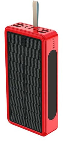 Power Bank Solar 50000mAh, Batería Portátil con Carga Rápida, Carga Inalámbrica, 5 Puertos, IP67, 16x8x3.3cm - Viajes Y Emergencias Ideal para Cargar Múltiples Dispositivos