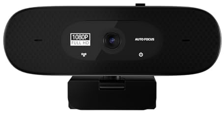 AIRYSSFU webbkameror, 4K webbkamera 1080P minikamera 2K full HD-webbkamera med mikrofon 30 fps USB-webbkamera för PC bärbar dator (1080P)