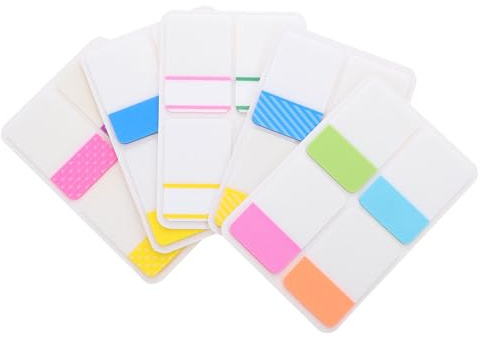 ROMISBABA 400 pièces Onglets Index Autocollants Double-face Réutilisables pour Annotation Classeur Dossier Marque-pages Adhésifs Polyvalents pour Organisation et Marquage Documents Bureau