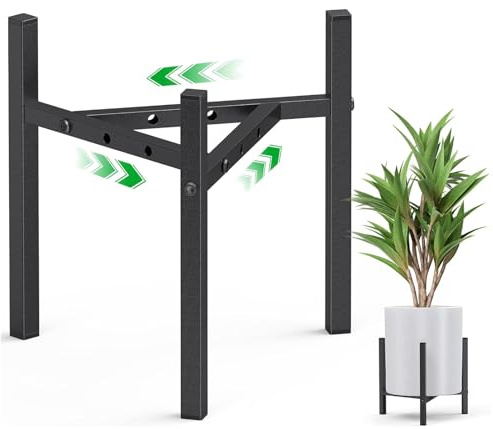 Tkxjry Verstellbarer Pflanzenständer, Blumenständer Verstellbarer, Pflanzenständer Verstellbar, für 20-30 cm Blumentopf, Einstellbare Breite 8-12 Zoll, für Innen Außenbereich