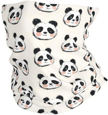Sciarpa al Collo Cute Cartoon Panda 1 Stampato Sciarpa A Tubo Unisex Scaldacollo per Bambini Pesca Estivo
