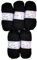 5 x 100g Strickwolle Alize Bebe einfarbig, 500 Gramm Wolle zum Stricken und Häkeln (schwarz 60)
