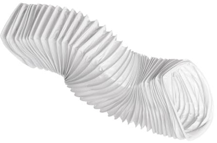 110x55mm Conduit d'air Flexible pour Hotte de Cuisine, Climatiseur, Hotte Aspirante, Sèche-linge - 1m Tuyau d'évacuation - Conduit de Ventilation - PVC