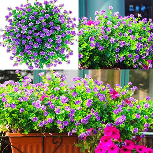 Awtlife - 15 fiori artificiali per esterni, resistenti ai raggi UV, per bouquet da sposa e per matrimoni, per casa e giardino