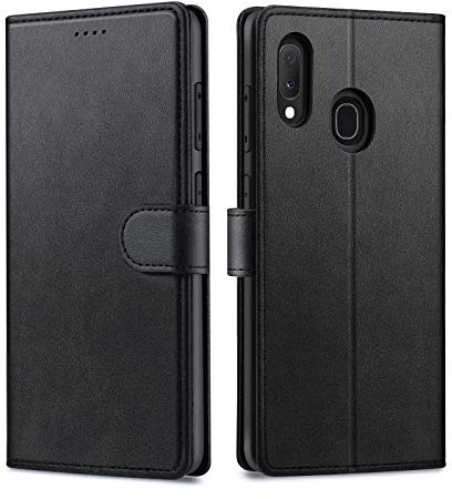Focusor fällbart fodral för Samsung Galaxy A20e fodral läder flip fodral stativ