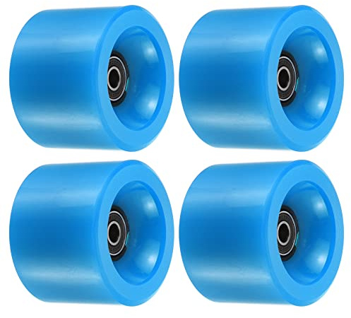 PATIKIL 70mm 78A Longboard Roues avec Noir ABEC-9 Roulements, 4 Paquet Doux Croiseur Roues Rue Roues pour Skateboards Skateboard Roue PU, Bleu
