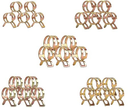 SULIUDAJI 25 Piezas Abrazaderas De Manguera, Abrazaderas De Resorte, Abrazaderas De Tubo De Combustible, Abrazaderas De Tubo De Gasolina para Mangueras De Aire, Tuberías De Agua