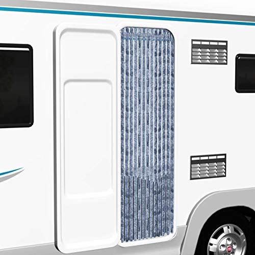 Brokky 315138 Insect Curtain Silver 56x200 cm Chenille String Door Curtain Fly Insect Bug Screen String Doorways Divider Doorways Dividers Window Curtain Panel Party Decorations