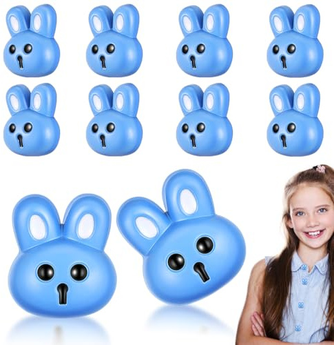 BELLIFFY 12 Pack Rabbit Buttons Small Resin Sewing Buttons for Easter Crafts Decorative Animal Shape Buttons for Clothing Coats Shoes Skirts Suits and DIY Projects