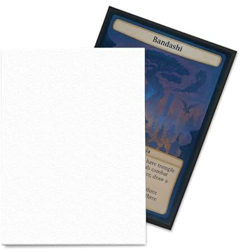 Matte Trading Card Sleeves – 100 Count, Standard Size 66x91mm – Anti-Glare, Archival Safe, Smooth Shuffle, Durable Deck Protectors for Trading Card Games & Collectible Cards - White