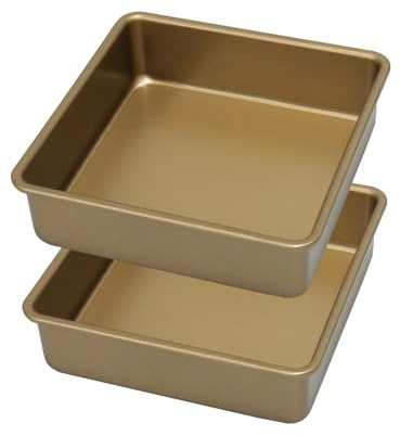 WakiHong Lot de 2 Plats à Gratin Carrés Moule à Gâteau Carré Plat à Gateau Avec Fond Amovible,avec Revêtement Antiadhésif,Facile à Nettoyer,pour Gâteaux,Brownies,Lasagnes-15 cm×15 cm×4.5 cm