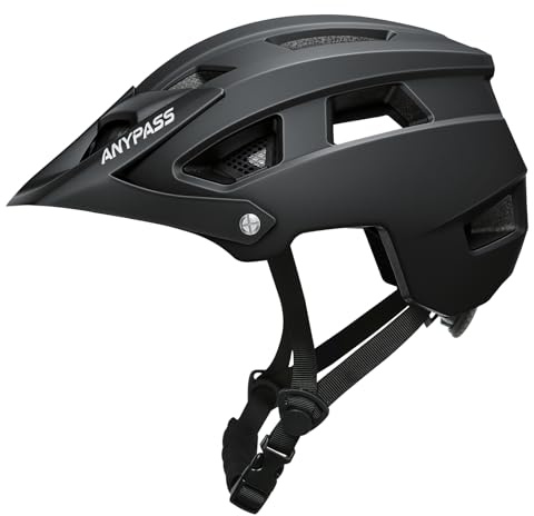 Bike Helmet Men Women, Lightweight MTB Cycle Helmet with Detachable Visor, Adjustable Mountain Road Bicycle Helmet with Dial Fit, Safety Certified Cycling Helmet for Adult Youth