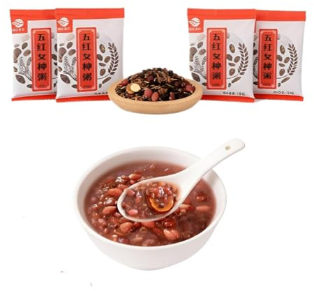 Bouillie De Céréales Mélangées 525 G, 7 Paquets Individuels, 5 Types D'ingrédients, Prête En 30 Minutes, Cuisson Facile For Le Petit-déjeuner/déjeuner/collation