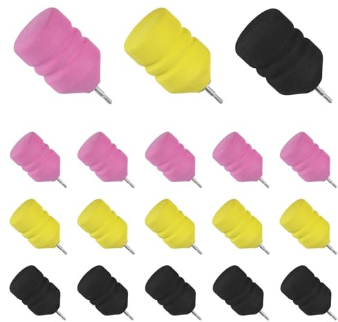 CONCHLERY 18 Pcs 3 Colors EVA Sponge Arrowheads Foam Arrow Tips Practic for 6.2mm Arrow for Archery Combat Game Shooting Diameter 48.5mm