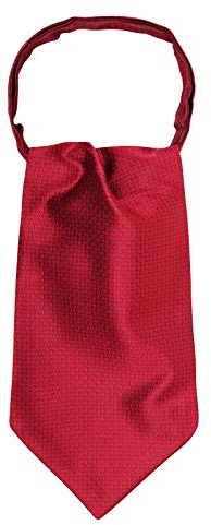 WANYING Homme Cravate Tie Ascot Cravate Écharpe en Polyester Soie Retro Classque pour Travail Fête Cérémonie Mariage - À rayures Rouge foncé
