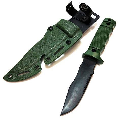 Airsoft Parts CYMA Soft Rubber Plastic M37 Seal Pup Knife(Non-Sharp Fake Knife) with Sheath Caoutchouc Souple en Plastique Bébé Phoque Couteau (Faux Couteau Non Tranchant) avec Gaine Olive Drab OD