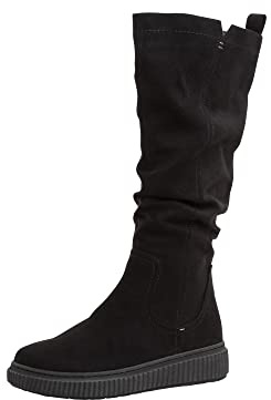 Jana Damen Stiefel 8-8-25660-29 H-Weite Freizeit Boots Schuhe mit hohem Schaft, Schwarz, 39 EU