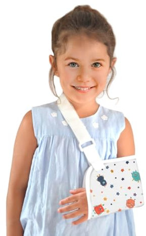 Mobiclinic ®, Armschlinge kinder, Größe s, 100% baumwolle, Europäische marke, Schulterschlinge, Verstellbarer gurt, Immobilisierende schulterschlaufe, Unterarm 22 cm, Latexfrei, Monster