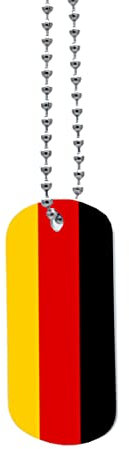 Landsflagga ID-bricka (halsband) militär hund dubbelsidigt tryck världsflaggor (Tyskland)