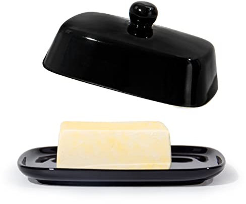 Theo&Cleo - Mantequilla de cerámica ecológica para lavavajillas, 250 g, diseño rectangular, color negro