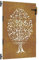 vidaXL Gartentor, Gartentür mit Bambus-Design, Abschließbar Hoftor Eingangstor für Garten Terrasse, Tor Zauntor Gartenpforte, 85x150 cm Cortenstahl