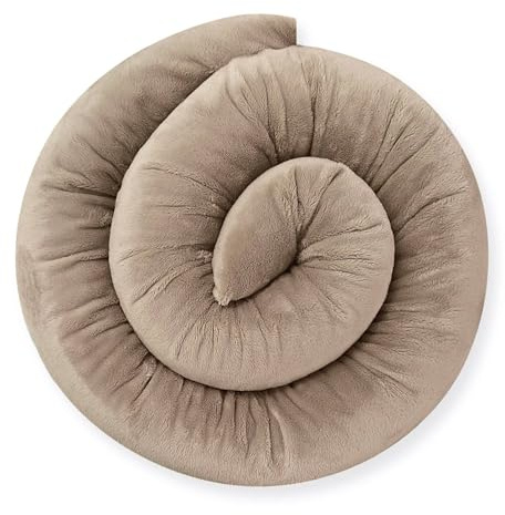 Bebeloo Sidosovkudde, kroppskudde, pregnancy kudde, sängkudde, sängorm, nackrulle, sovkudde, amningskudde, sängskydd, drag (mocka, 180 cm)