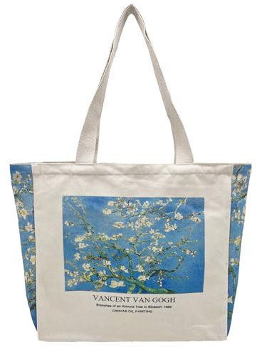 BROADREAM Jutebeutel Bedruckt Vintage, Jute Beutel, Einkaufstasche Bag, Canvas Tote Bag Aesthetic Vintage Taschen Groß Umhängetasche Stofftaschen für Damen Uni Arbeit