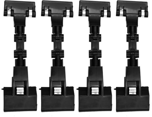 Sarini 4 Stück Verstellbarer Dokumentenhalter zum Tippen,Flexibler Dokumentenhalter,Faltbarer Papierkopienhalter,Clip,drehbar,praktischer Halter für Künstlerbedarf