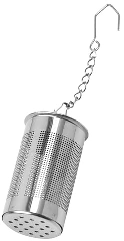Infusore per tè a maglia fine, infusore da cucina, filtro a maglia fine, colino per palline da tè, colino più ripido con gancio a catena, colino da tè in acciaio inox per foglie di tè sfuse con doppio