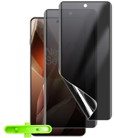 MiRowy 2 delar integritetsskydd kompatibla med OnePlus 13 5G, TPU anti-spion integritet med installation skärmskydd verktyg mjuk skyddsfilm för OnePlus 13 5G