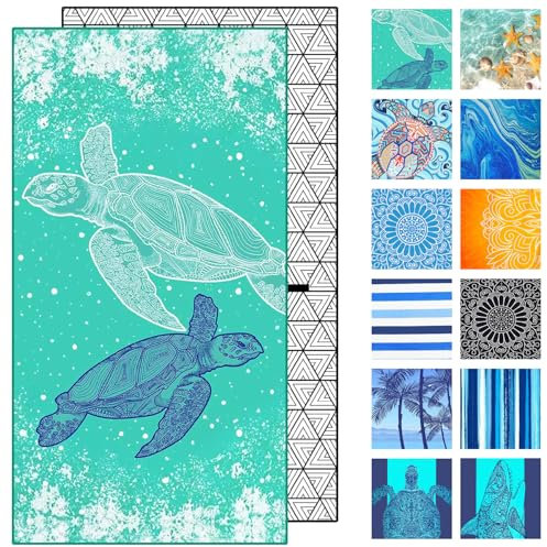 Beach Towel Microfibre for Adults Towels Microfiber Quick Dry Extra Large Lightweight Sand Free Gym Travel Holiday Essentials Women Men Gifts Family Accessories Bath Swimming Sports Yoga Gift