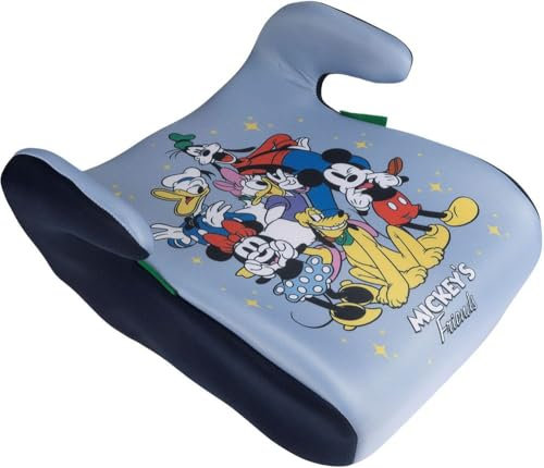 Tataway seggiolino alzatina auto bimbi Mickey and Friends i-Size ECE R129, Rialzo bimbi 126-150 cm, 22-36 kg, 6-12 anni, gruppo 3, leggero e facile da trasportare - sfoderabile e lavabile
