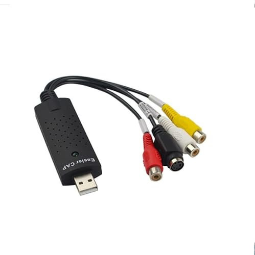 Powice USB 2.0 Audio Video Grabber Konverter, Video Grabber, Videokassetten Digitalisieren, VHS Digitalisieren für VHS VCR DVD zur Video Digitalisierung und Bearbeitung für Windows11/10/8/7/Mac
