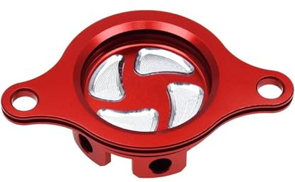 Kompatibel med Motocross CRF 250 2010-2018 CRF250R CRF450R 2009-2016 CRF450 2009-2018 CNC aluminiummotor Röd oljefilterlock
