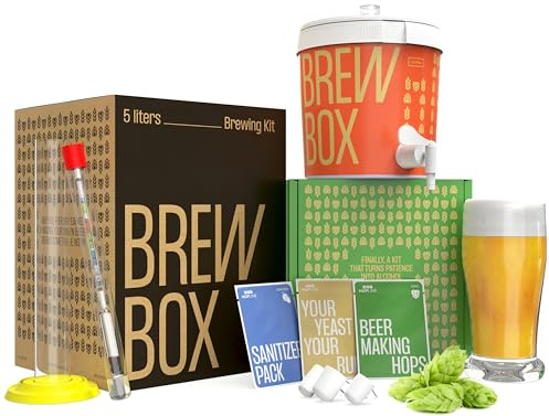 Hopline Kit para elaborar Cerveza Pils - 5 litros - Elabora tu Propia Cerveza en casa - Regalo Ideal para Hombres, Padres o Amigos - Cerveza Artesanal - Regalo de cumpleaños Original