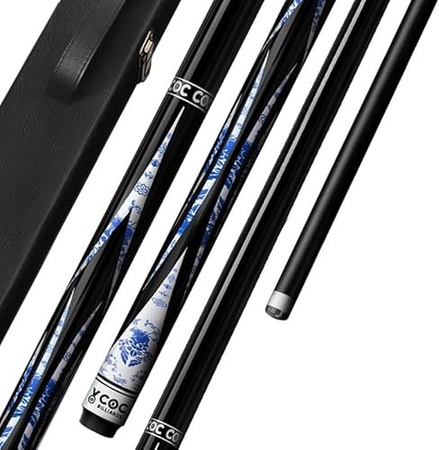 Generisch Einteiliger Billardqueue aus Kohlefaser, professioneller Snookerqueue mit Etui, Billardstock für Erwachsene, Billardqueues, 10 mm Spitze