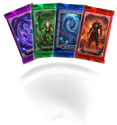 Wigearss 100 Pièces Card Sleeves pour Pokémon Booster Packs, Manches pour Cartes, Manches de Protection pour Pokémon Booster Packs, 72 x 122 mm