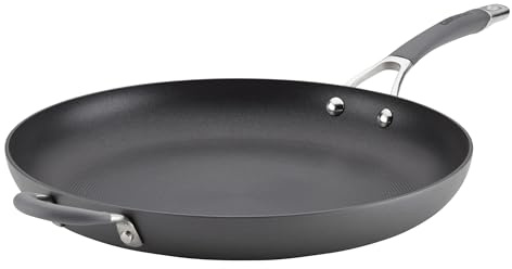 Circulon - 83906 Circulon Radiance Hard Anodized Nonstick Frying Pan / Fry Pan / Hard Anodized Skillet with Helper Handle - 14 Inch, Gray