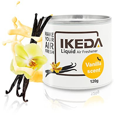 Ikeda Liquid Air Freshener with Vanilla Smell - Long Lasting Car Scents for Office Home Van
