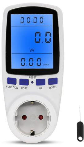 Wattmètre Prise Compteur d'Énergie Numérique, Consommation d'Énergie avec 7 Mode et l'écran LCD, Surveillance de l'Énergie pour Les Gros Appareils Électriques