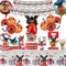 114pcs Stoviglie Compleanno Bunny,Bunny Decorazioni Compleanno,Set Compleanno Bunny Bambino,Palloncini Bunny Compleanno,Decorazione per Festa di Compleanno a Tema per Bambini