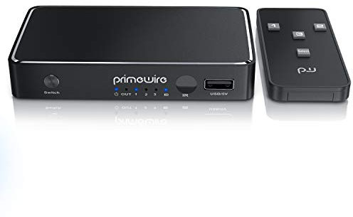 CSL - HDMI Switch 4k 60Hz - 3 in 1 out - 4k Ultra HD - mit Fernbedieung - automatische Umschaltung - 3 Port HDMI Verteiler Umschalter - 4096x2160 - kompatibel mit Fire TV Stick UHD TV PS4 PS5 Xbox DVD