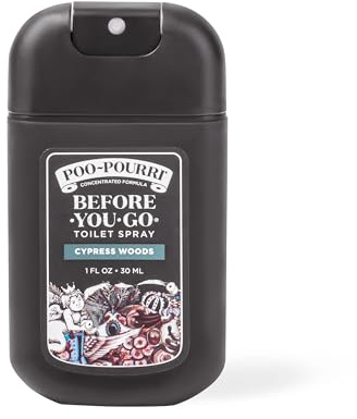 Poo-Pourri Cypress Woods Pocket Sprayer Before-You-Go Toilet Spray - Instantly Trap Bathroom Odor - Plant Based Ingredients & Essential Oils - No synthetic fragrance - Cypress, Pine, Fresh Air Scent
