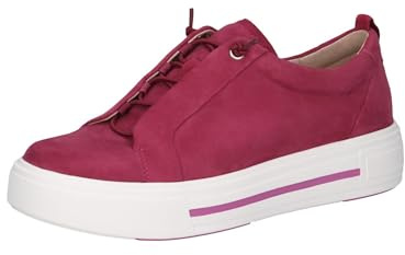 CAPRICE Sneaker da Donna con Plateau in Pelle a Taglio Basso, Rosa (Pink Suede), 40,5 EU