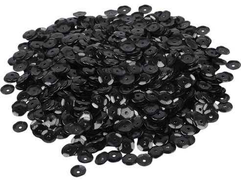 4800 Stück Schwarze Pailletten Zum Nähen Von Kleidung, Dekorative DIY-Bastelzubehör, Hochzeitsdekorations-Pailletten