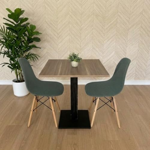 Generico BARBORD | BISTROT | Fyrkant RESTAURANT MED CENTRALFOOT 60/70/80 cm (EK CAPRI - SVART, 60X60)