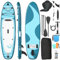 Devoko Stand Up Paddling Board, Aufblasbares SUP Board 320cm *80cm*15cm, 2-in-1 Stand Up Paddle Mit Sitz und verstellbarem Paddelbrett, Bis 130kg, Ideal zum Surfen, Angeln, Yoga, Hellblau